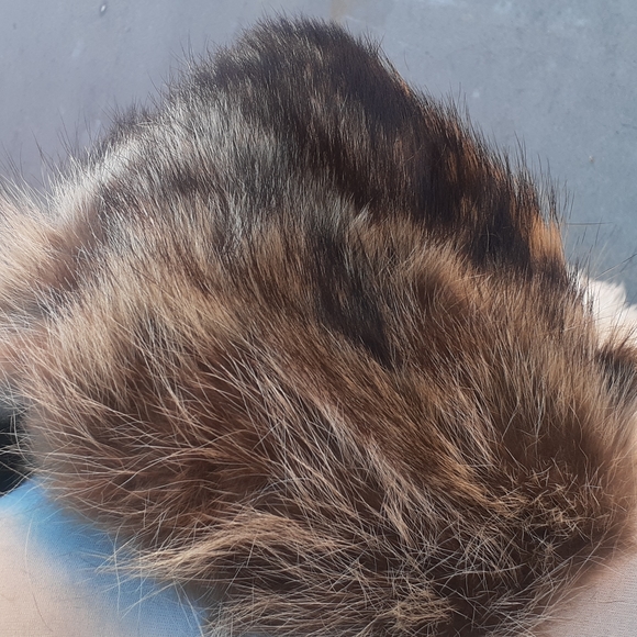 Fox fur collar Tan Brown vintage - Picture 4 of 7